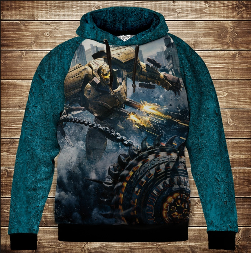 Толстівка з 3D принтом: Тихоокеанський Рубіж - 03. Дитячі і дорослі розміри. ВСІ Розміри, фото 1