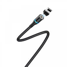 Магнітний кабель для зарядки телефона/ смартфона Borofone BU16 USB - Lightning 1.2 м 2.4 А Чорний, фото 5