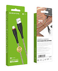 Кабель для зарядки телефона/ смартфона Borofone BX25 Powerful USB - Lightning 1 м Чорний, фото 5