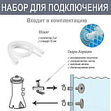 Надувний безкаркасний басейн (457 х 107 см, 12430 л, сходи, фільтр, тент, підстилка) Intex 26166 Синій, фото 8