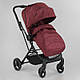 Детская прогулочная коляска (реверсивный блок) JOY Liliya 10105 Вишневый - фото 2 - id-p1614026694