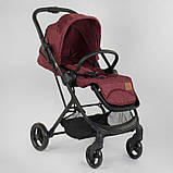 Дитяча коляска прогулянкова (реверсивний блок) JOY Liliya 10105 Вишневий, фото 3