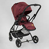 Дитяча коляска прогулянкова (реверсивний блок) JOY Liliya 10105 Вишневий, фото 6