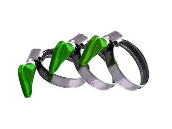 Хомут черв`ячний нержавіючий з ручкою 8-12 мм (50 шт.)