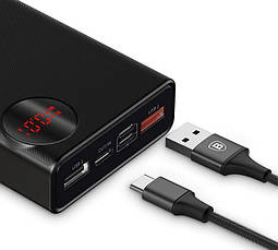 УМБ Power Bank (зовнішній акумулятор) для телефону Baseus Mulight 20000 мАг Чорний (PPALL-MY01), фото 5