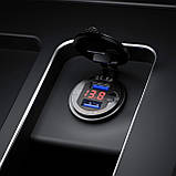 Металева зарядка USB Quick Charge 3.0 з вольтметром і кнопкою, фото 2