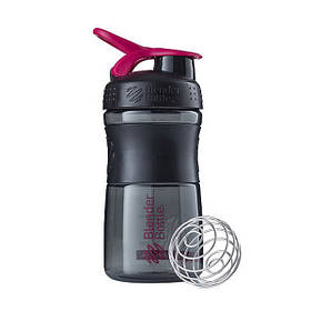 Шейкер спортивний (пляшка) BlenderBottle SportMixer Flip 20oz/590ml Black/Pink