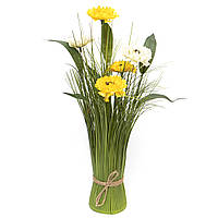 Камелія, штучні квіти сніп, 45 см, різнокольоровий, пластик (130382)