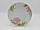 Тарілка дрібна закусочна керамічна біла кольорова з малюнком Гортензія обідня для інших страв 23 cm, фото 2