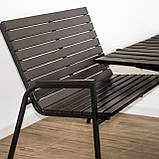 Комплект меблів для літніх майданчиків "Таї" стіл (120*80) + 2 стільці + 2 лавки Венге, фото 4
