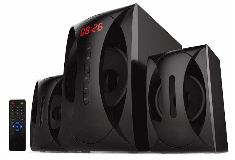 Акустика Golden Field LA-120C BT чорна провідна MP3-плеєр Bluetooth FM-тюнер 20Вт