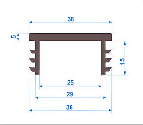 Заглушка внутрішня кругла 38, фото 3