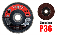 Круг лепестковый шлифовальный 125 мм P36 Ninja Zirconium 65V303