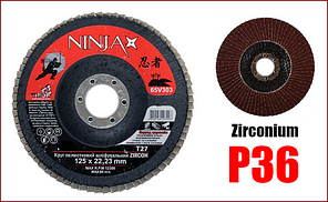 Круг пелюстковий шліфувальний 125 мм P36 Ninja Zirconium 65V303