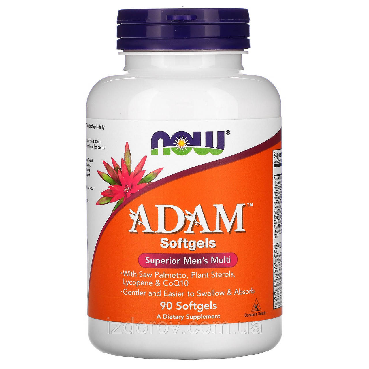 Мультивітаміни для чоловіків Адам Now Foods ADAM 90 м'яких таблеток