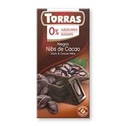 Шоколад Torras Negro Nibs de Cacao Dark & Cocoa Nibs, 75 г