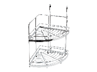 Полка к релингу угловая двойная хром
