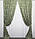 Комплект (2шт 1,5х2,75) готовых штор из ткани лён блэкаут коллекция "Роксолана" Цвет оливковый Код 423ш 30-164, фото 2