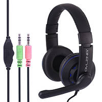 Ігрові навушники з мікрофоном OVLENG X5 gaming headset Black / 3.5 jack Black-Blue