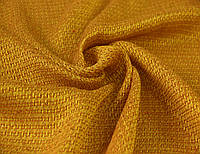Luisa Spagnoli плательно-костюмный итальянский лён смесовый желто-оранжевого цвета с паеткой MI 62