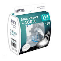 Галогеновые лампы Brevia H3 12V 55W PK22s Max Power+100% S2 (2шт) 12030MPS