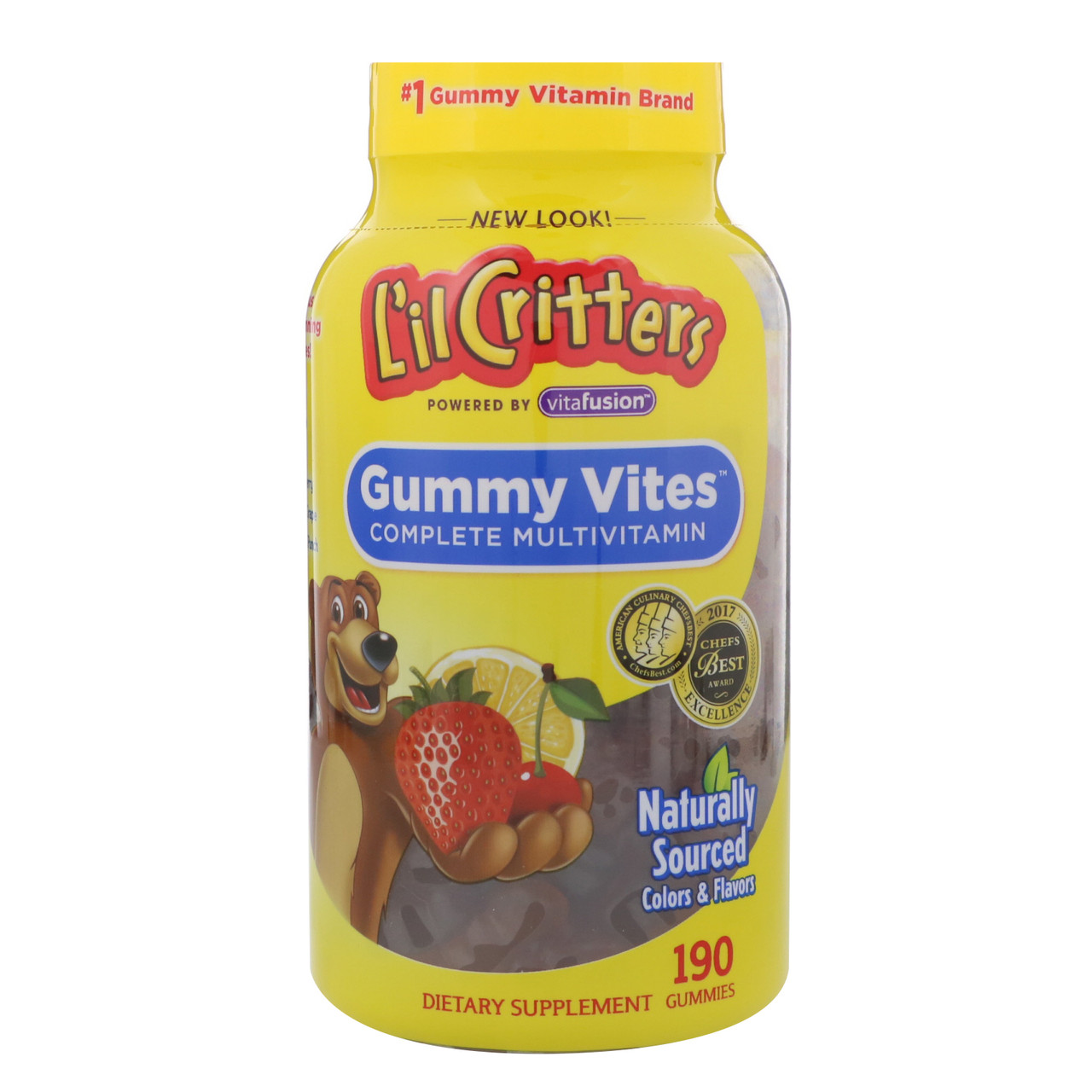 Мультивітаміни жувальні ведмедики Gummy Vites, 190 жувальних мармеладок L'il Critters