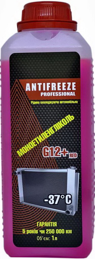 Антифриз: ANTIFREEZE PROFESSIONAL red G12+, 1 л