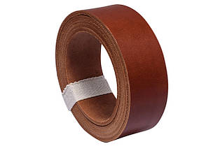 Полоса шкіри рослинного дублення, товщина - 3.0 мм, ширина - 3.9 см, колір - рижий, артикул СК 1690 С