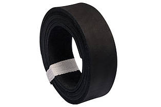 Смуга шкіри хромового дублення, товщина - 3.6 мм, ширина - під замовлення, колір - чорний, артикул СК 1609 С