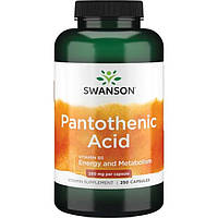 Витамин В5 пантотеновая кислота Swanson Pantothenic Acid (Vitamin B-5) 250мг. 250 капс.