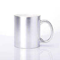 Чашка металлик матовая (серебро)