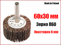 Диск лепестковый шлифовальный для дрели 60х30 мм П60 Yato YT-83362