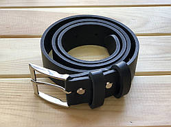 Шкіряний ремінь 3,8 см чорний