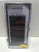Ресницы Nagaraku изгиб L на ленте для наращивания, черные, микс, 20 линий, Нагараку 0.10