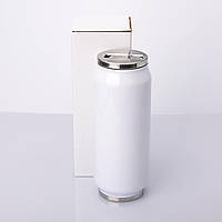 Термос банка Cola металева для сублімації 500 мл біла