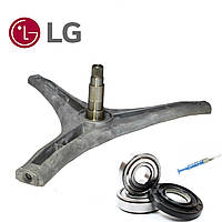 Крестовина сма 5/6 kg LG MHW34308901/907 + комплект подшипников Skf(6205 + 6206), и сальник (37*66*9.5/12)