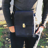 Мужская кожаная сумка ELLIOT синяя