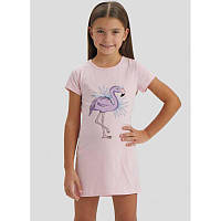 Ночнушка для дівчинки дитяча Baykar Туреччина нічні сорочки сорочки для дівчаток персикова арт 9281-148 Фламинго