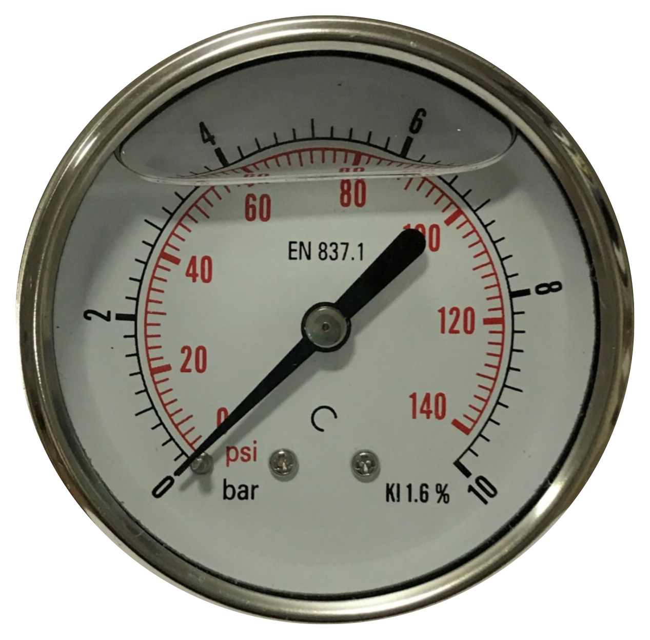 Манометр аксіальний/осьовий (гліцериновий) DN 63 G 1/4" 10 bar