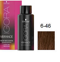 Краска для волос Schwarzkopf igora Vibrance безаммиачная 6-46 Тёмный русый бежевый шоколадный 60 мл