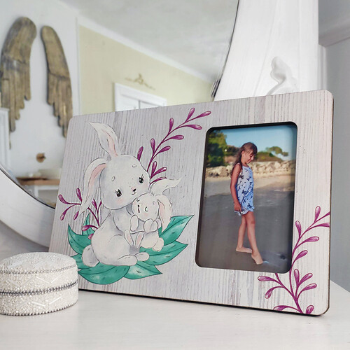 Рамка для фото, фоторамка з принтом «Зайчата» (RMF_21A018)