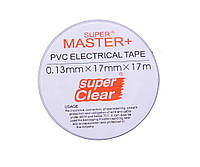 Изолента ПВХ Super Master+, 17м белый (10 шт/уп)
