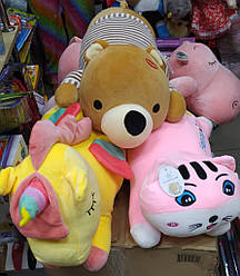 Іграшка з пледом Котик (рожевий)