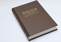 Біблія коричневого кольору, 16х24 см, без замочка
