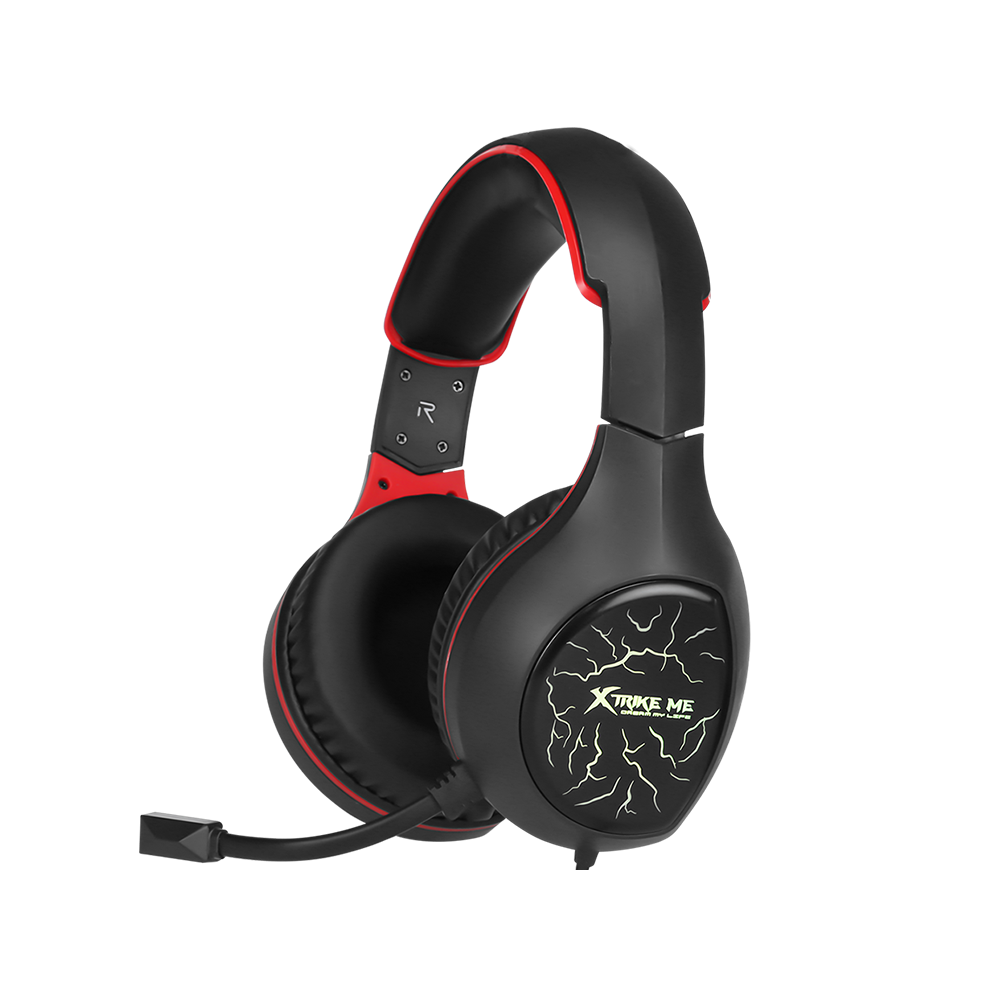 Ігрові геймерські стерео накладні навушники з мікрофоном і підсвіткою XTRIKE ME Gaming RGB GH-710 Чорні, фото 1