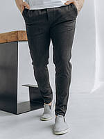 Чоловічі штани однотонні темно-cірі Zana, фото 1