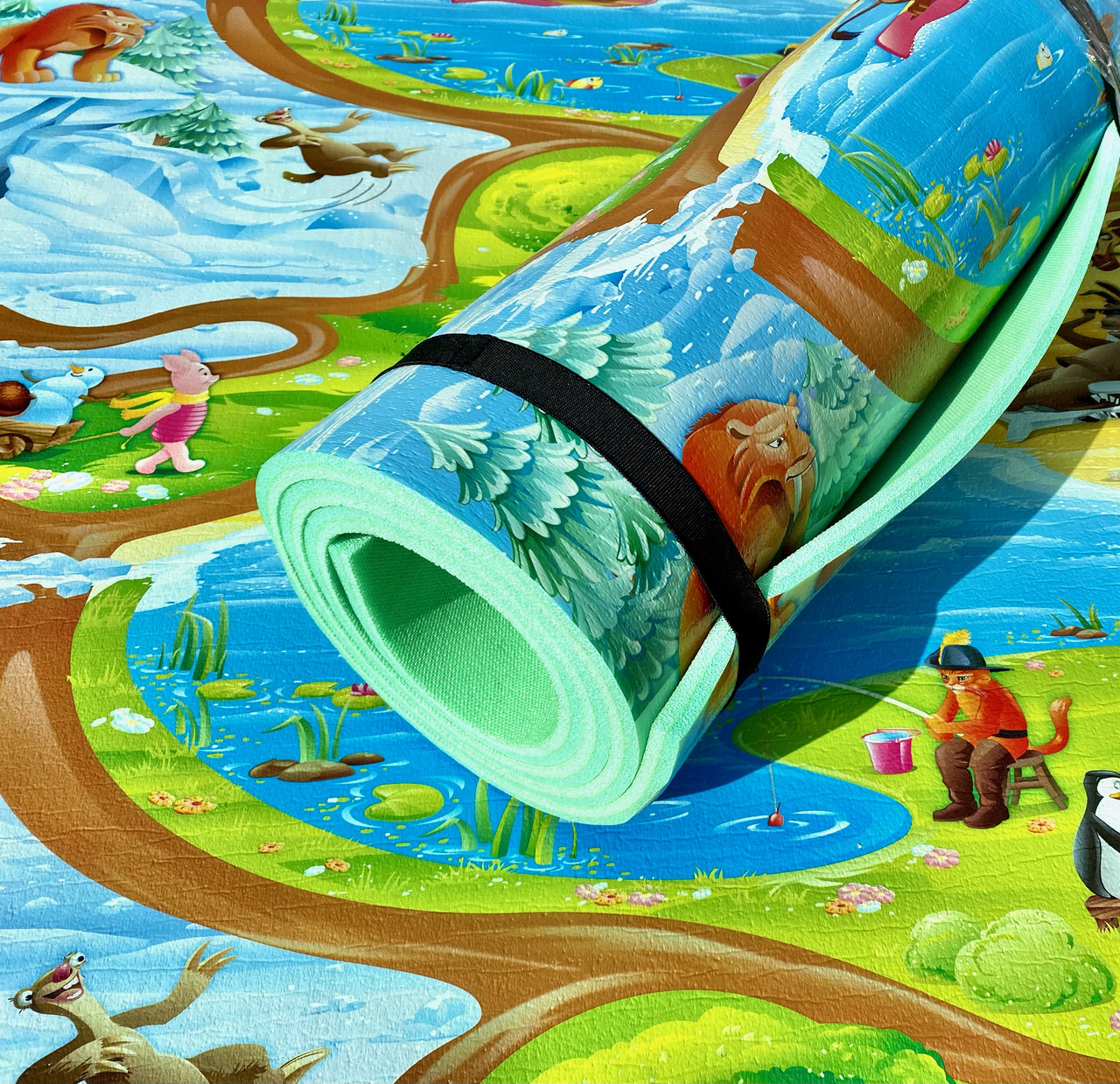 Дитячий килимок 2000×1200×12 мм, «Мадагаскар», теплоізоляційний, розвивальний, ігровий килимок
