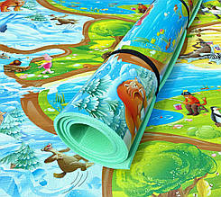 Дитячий теплий килимок 3000×1200×8 мм, «Мадагаскар»