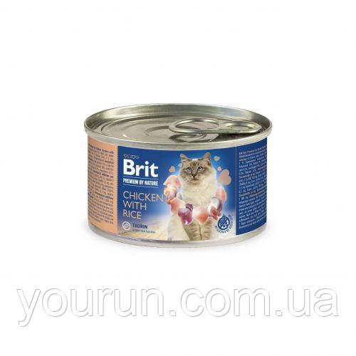 Вологий корм Brit Premium by Nature Chicken Rice with 200 г (паштет з куркою та рисом)