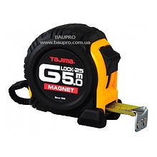 Рулетка TAJIMA вимірювальна MAGNET G-LOCK 5m/25mm,yellow